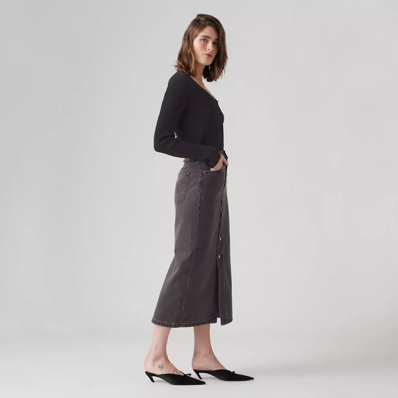 Levi's Button Midi Skirt - Picture 3 of 7